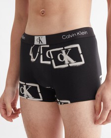 CALVIN KLEIN 1996 TRUNKS, STENCIL LOGO PRINT_BLACK, hi-res