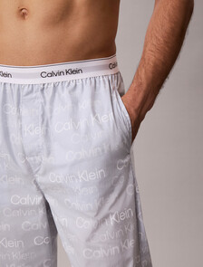 Cotton Poplin Sleep Pants, 21691 Sequin Logo Plein Air, hi-res