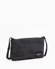 Puffy All Over Embroidery Phone Crossbody, BLACK, hi-res