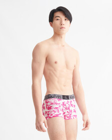 Calvin Klein 1996 Low Rise Trunks, BLUR FLORAL_PALACE PINK, hi-res