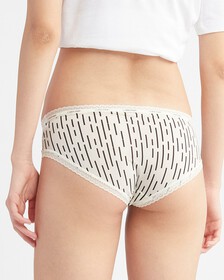 BOTTOM'S UP REFRESH ALL OVER PRINT HIPSTERS, Morse Stripe+Ivory, hi-res