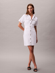 Trucker Dress, OPTIC WHITE, hi-res