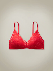 Year of the Dragon Lace Triangle Bra, ROUGE, hi-res
