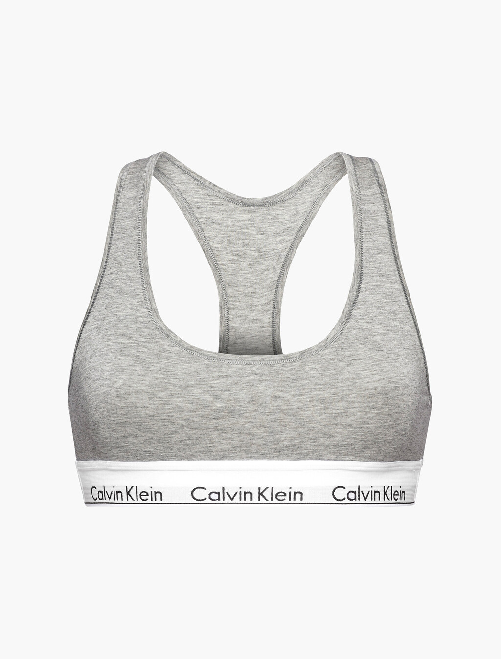 Icon Cotton Lightly Lined Bralette, Grey Heather, hi-res