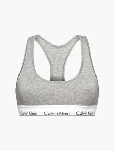 Icon Cotton Lightly Lined Bralette, Grey Heather, hi-res