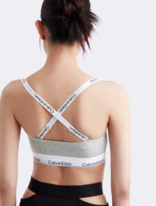Icon Cotton Bandeau Bralette, Grey Heather, hi-res