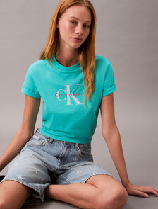Monogram T-shirt, Turquoise Infusion, hi-res