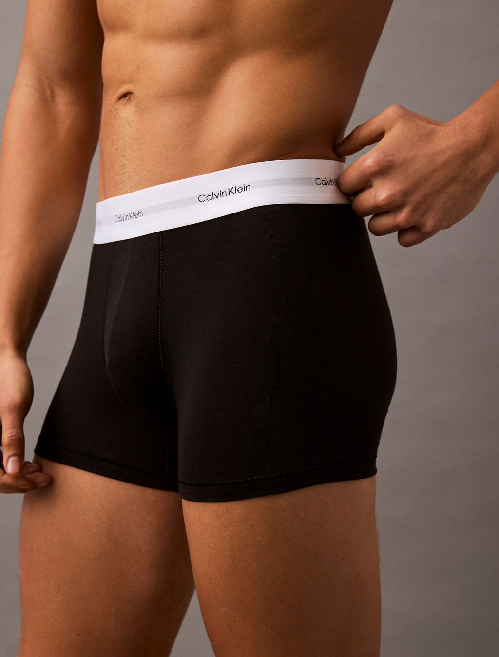 Cotton Modal Stretch 3-Pack Trunk, BLACK/BLACK/BLACK, hi-res