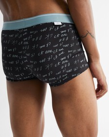 CK ONE PRINT MICRO LOW RISE TRUNKS, Marker Logo Print+Tourmaline, hi-res