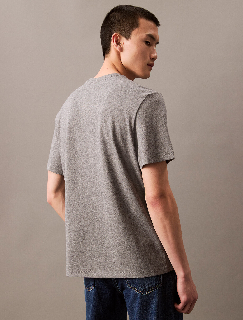 Monogram Logo Graphic Classic Crewneck T-Shirt, Med Grey Htr, hi-res