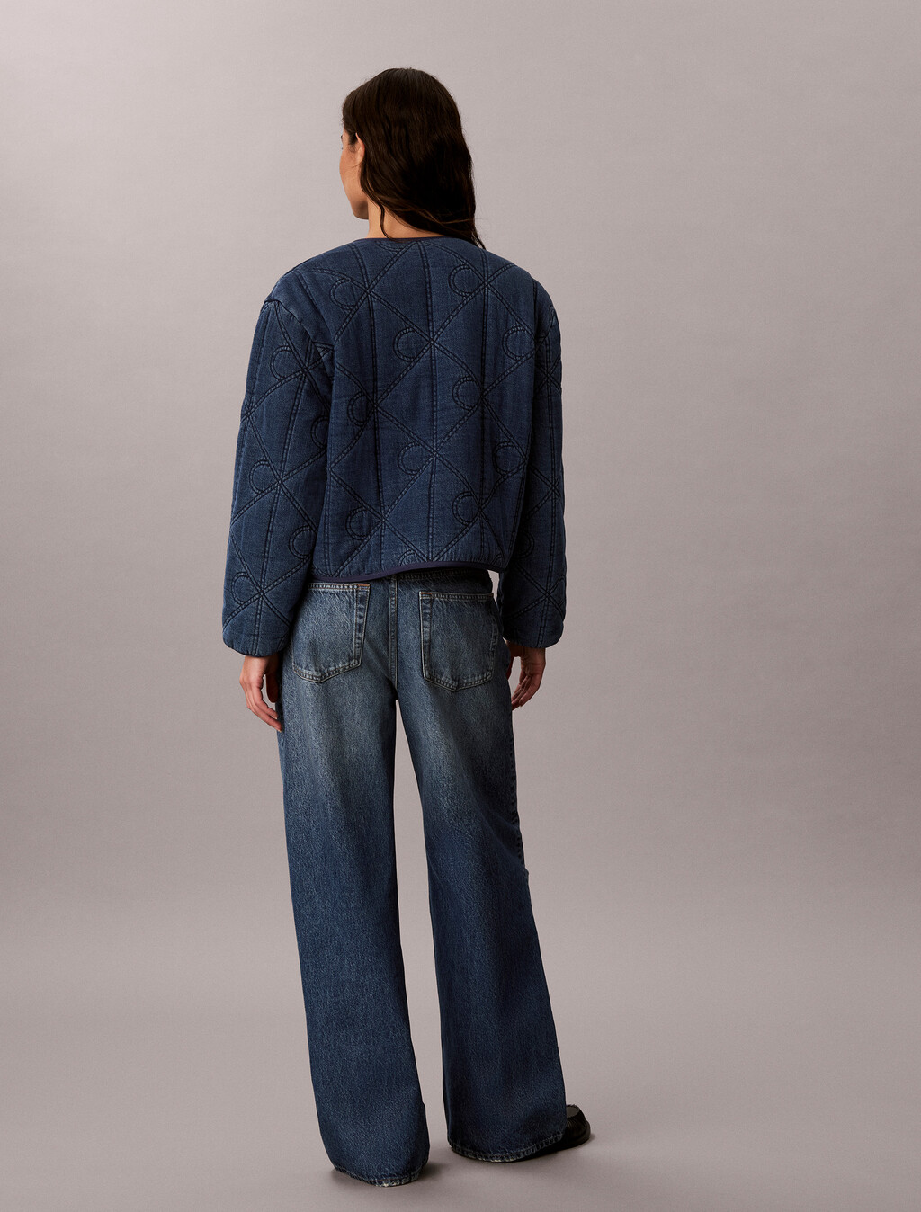 Quilted Denim Liner Jacket, CK QUILTED INDIGO, hi-res