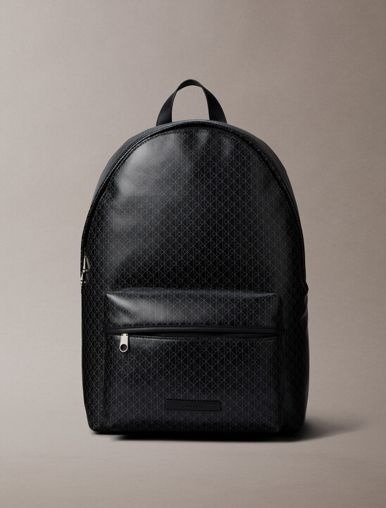 Coated Canvas Emblem Logo Backpack