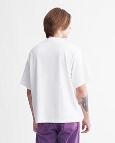 3D Future Fade Logo Organic Cotton Tee, Bright White, hi-res