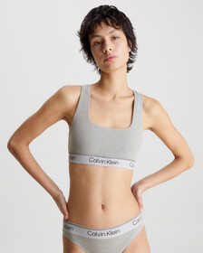 ATHLETIC COTTON LIGHTLY LINED BRALETTE, Athletic Grey Heather, hi-res