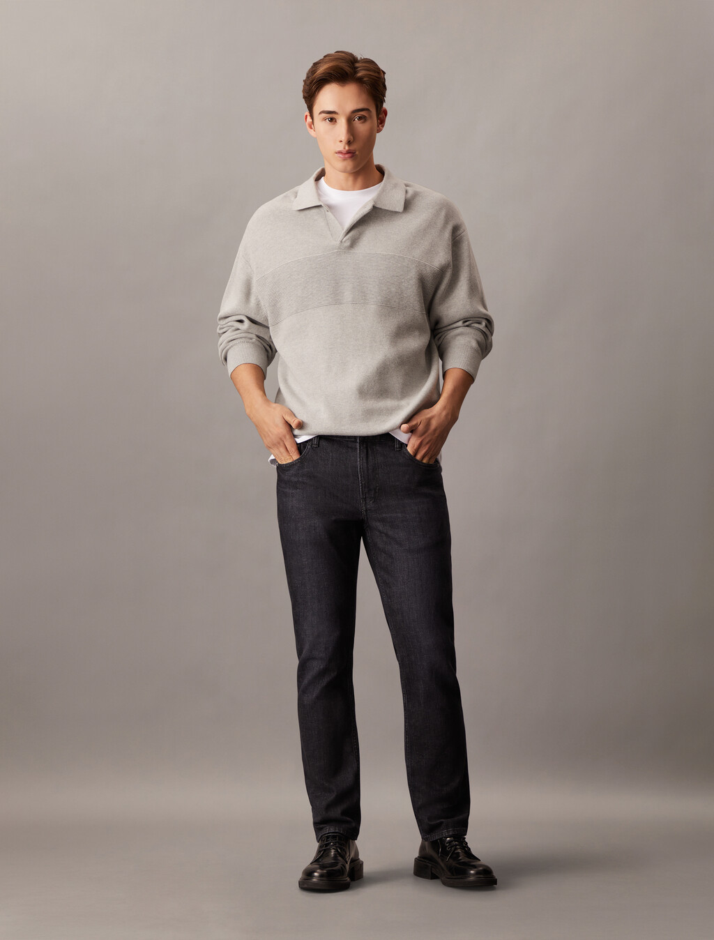 Italian Denim Body Jeans, Denim Black, hi-res