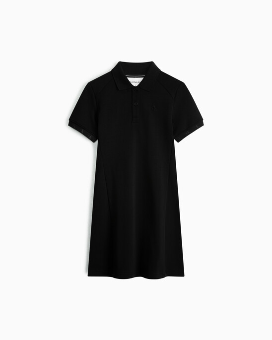 Logo Tape Slim Polo Dress