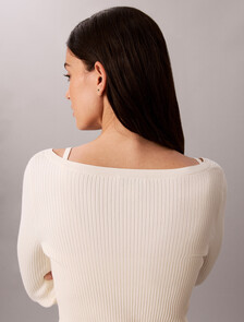 Rib Knit Cardigan Set, Tofu, hi-res