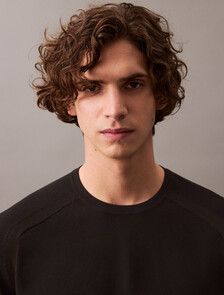 Tech Knit Crewneck Sweater T-Shirt, Black, hi-res