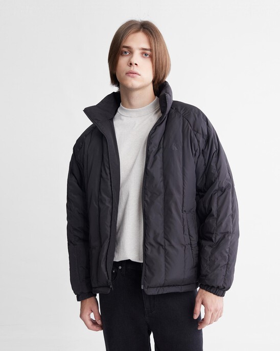 Reversible Stand Collar Puffer Jacket