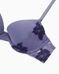 PERFECTLY FIT POPPY PUSH UP PLUNGE BRA, BLEACHED DENIM, hi-res