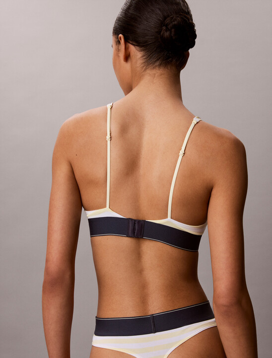 Triangle Bralette - Graphic Monogram Microfibre Stretch