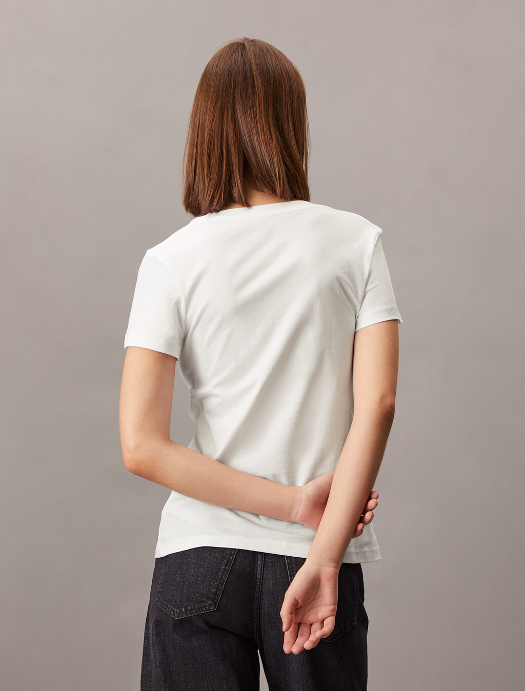 Slim Monogram T-shirt, Bright White, hi-res