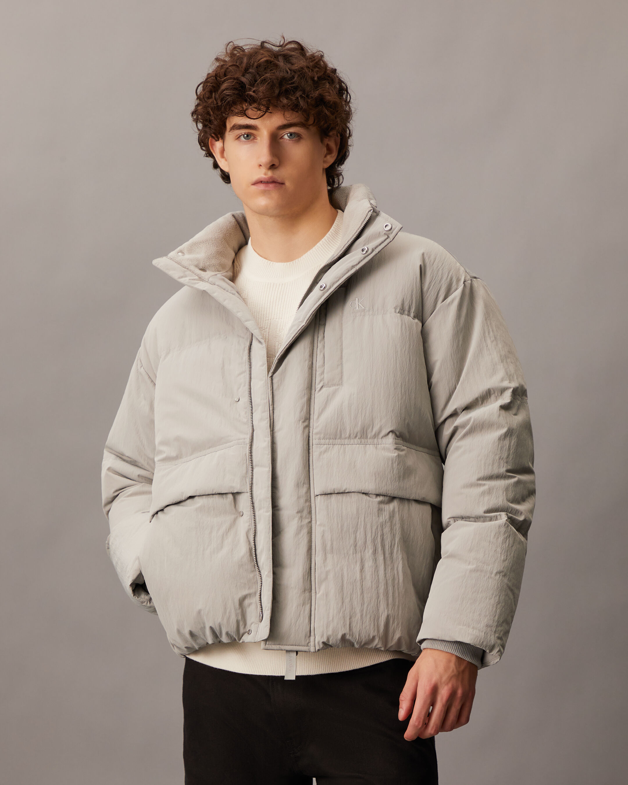 Calvin klein hooded packable puffer coat hot sale