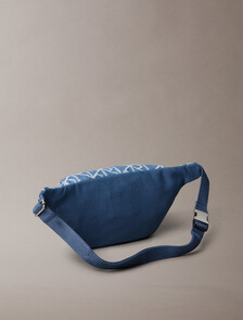Denim Logo Jacquard Bum Bag, Denim JQD Medium Wash, hi-res