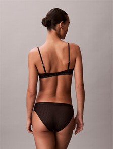 Bikini Briefs - Microfibre Lace, Black, hi-res