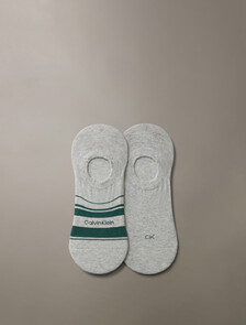 2 Pack Stripe Liner Socks, GREY ASSORT, hi-res