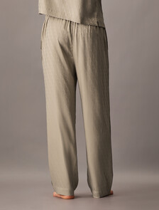 Satin Jacquard Sleep Pants, 17715 HOLIDAY SHINE LOGO+VINTAGE KHAKI, hi-res