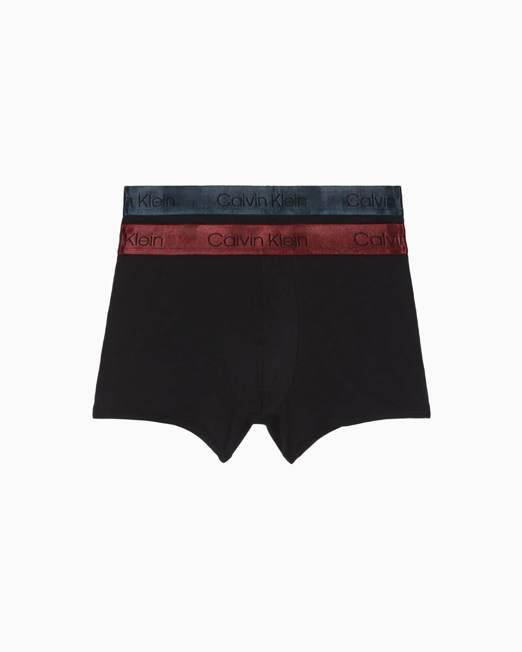 HOLIDAY HEATHER TRUNKS 2 PACK, BLACK W LEGION BLUE WB/BLACK W EXACT WB, hi-res
