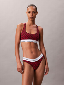Bikini Briefs - Icon Cotton Modal, SEAMLESS EMBLEM+DARK BERRY, hi-res