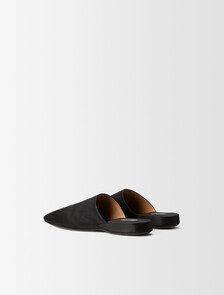 Hugh Silk Satin Slipper, Black, hi-res
