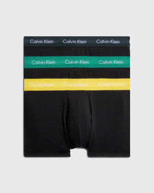 Cotton Stretch 3 Pack Low Rise Trunk, Black w/ Charcoal Heather      Mor, hi-res