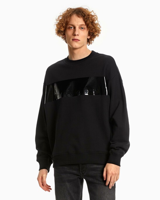 Institutional Shiny Logo Block Sweatshirt