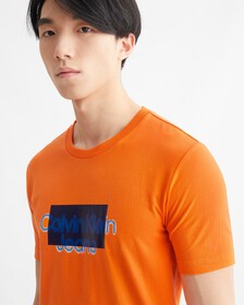 Movements Blurry Logo Slim Tee, Vibrant Orange, hi-res