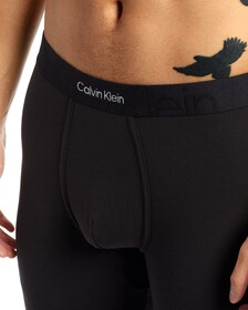 EMBOSSED ICON LONG JOHNS, Black, hi-res
