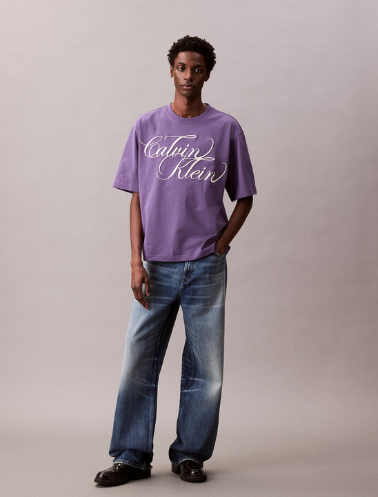Cotton Relaxed Embroidered Graphic Tee