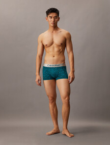 Brushed Microfiber Stretch Low Rise Trunk, 19631 SPLICED ANIMAL PRINT+PONDEROSA PINE, hi-res
