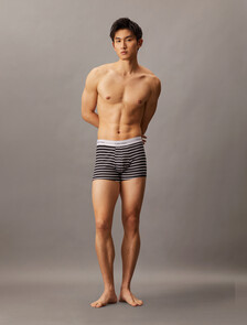 Icon Cotton Stretch Trunks 2 Pack, black/ leader stripe black, hi-res