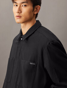 Relaxed Flannel Shirt Jacket, Ck Black, hi-res
