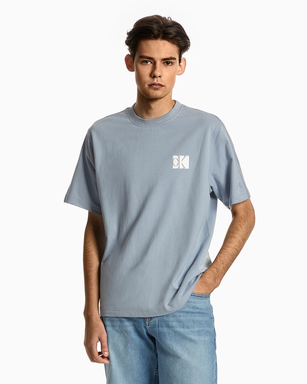 UNISEX INFINITE COOL SHORT SLEEVE SWEATSHIRT, SILVER SKY, hi-res