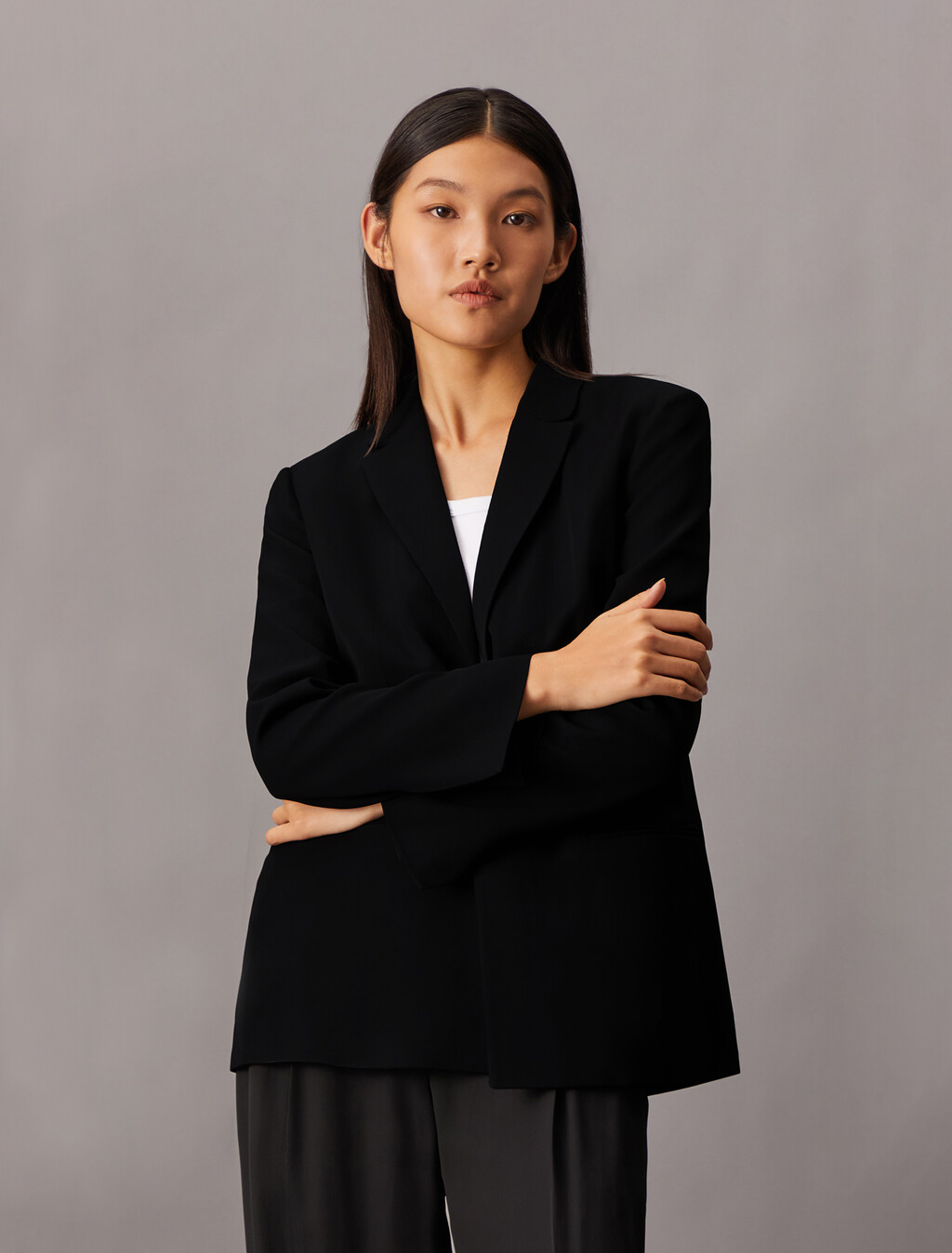 Hero Viscose Twill Slim Blazer, Black, hi-res