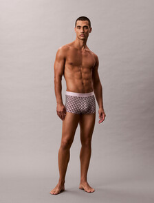 Icon Microfiber Stretch Low Rise Trunk, BIJOU MODERN EMBLEM OUTLINE_SPRING LILAC, hi-res