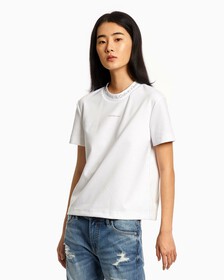 ICON ESSENTIALS INTARSIA LOGO TEE, Bright White, hi-res