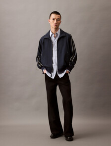 Technical Stripe Slim Shirt, Zen Blue, hi-res