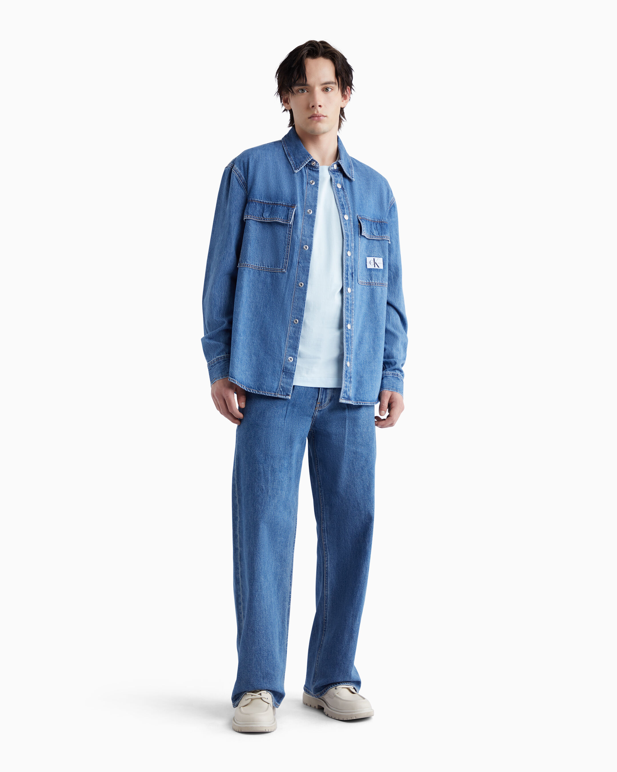 Denim shirt denim jeans clearance