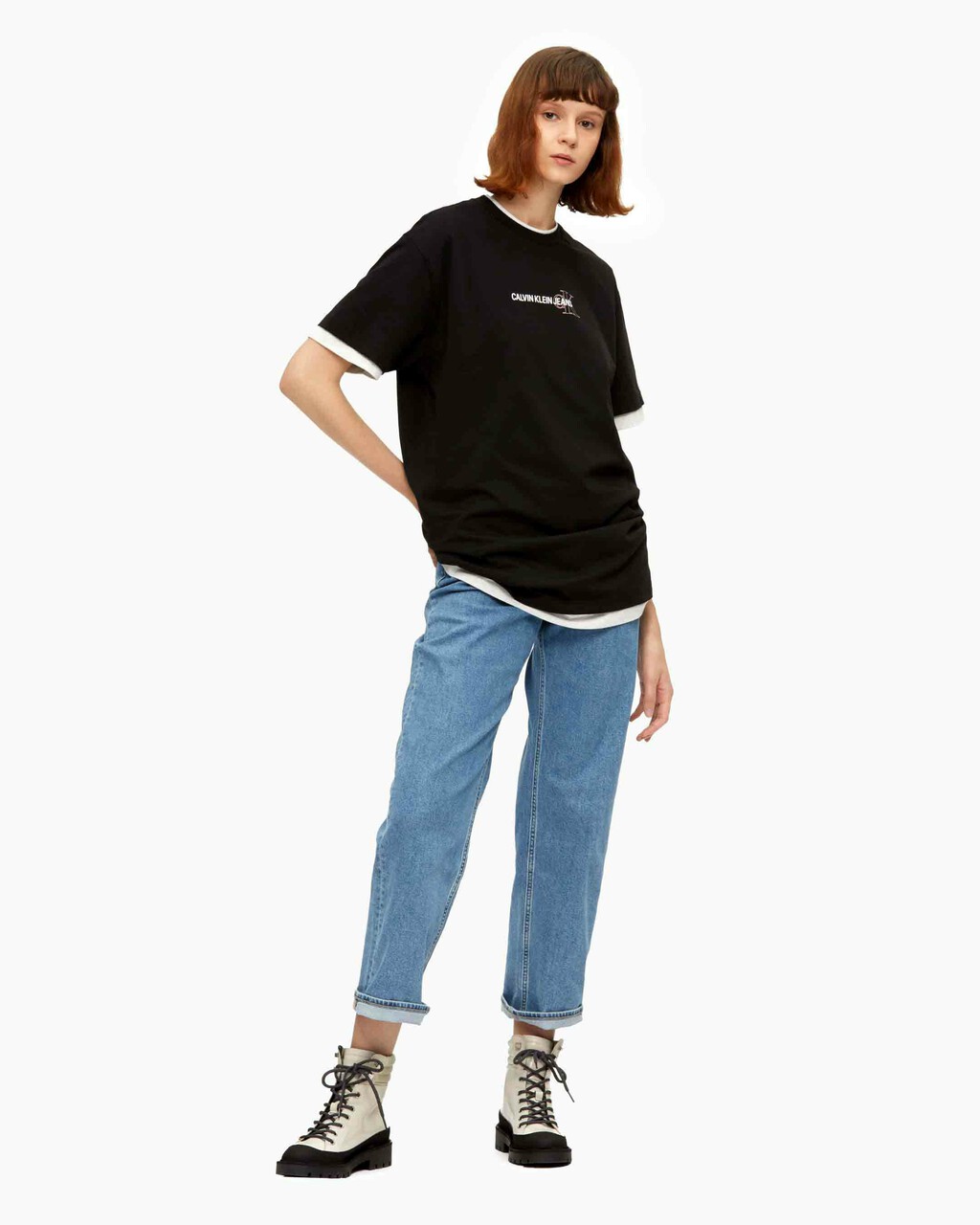 REVERSIBLE MONOGRAM TEE, Ck Black, hi-res