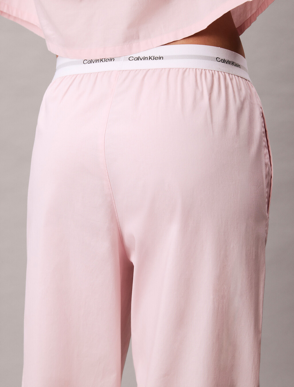 Cotton Poplin Logo Waistband Pant, Potpourri, hi-res